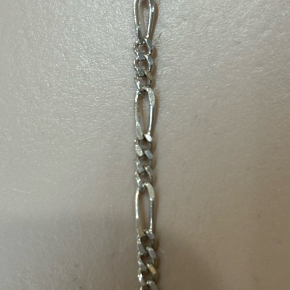 Sterling and pearl long necklace - Picture 4 of 6